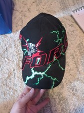 Vintage John Force Hat Cap Snap Back Mens Bla...