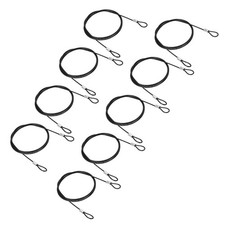 9Pcs Safety Cable Lock 39.4 Inch Steel Security Wire Stage Lighting Rope Black