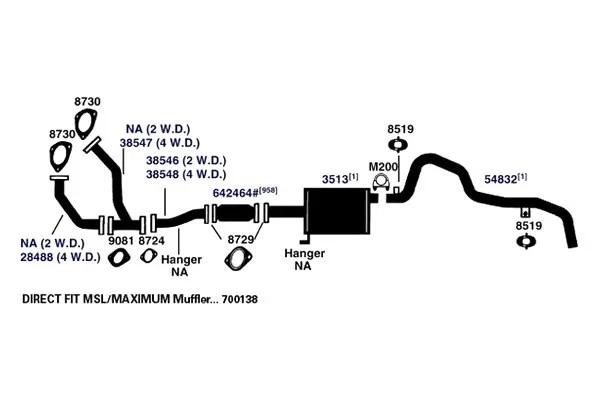 For Nissan Pathfinder 87-95 AP Exhaust Aluminized Steel Exhaust Pipe Connector - Изображение 2 из 4