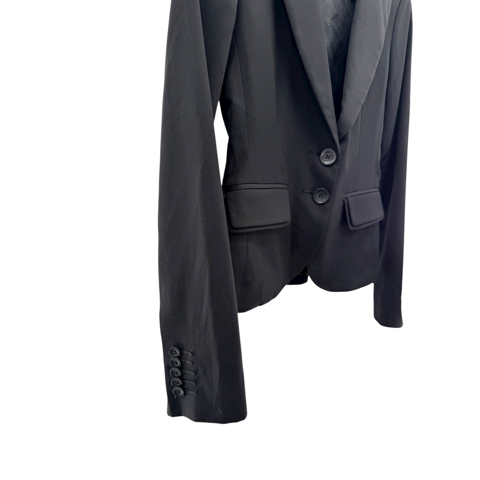 BCBGeneration Black Fitted Two-Button Blazer Jack… - image 2