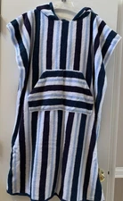 Surfer Beach Poncho Hooded Changing Towel Swim Robe Terry Cloth One Size Pouch