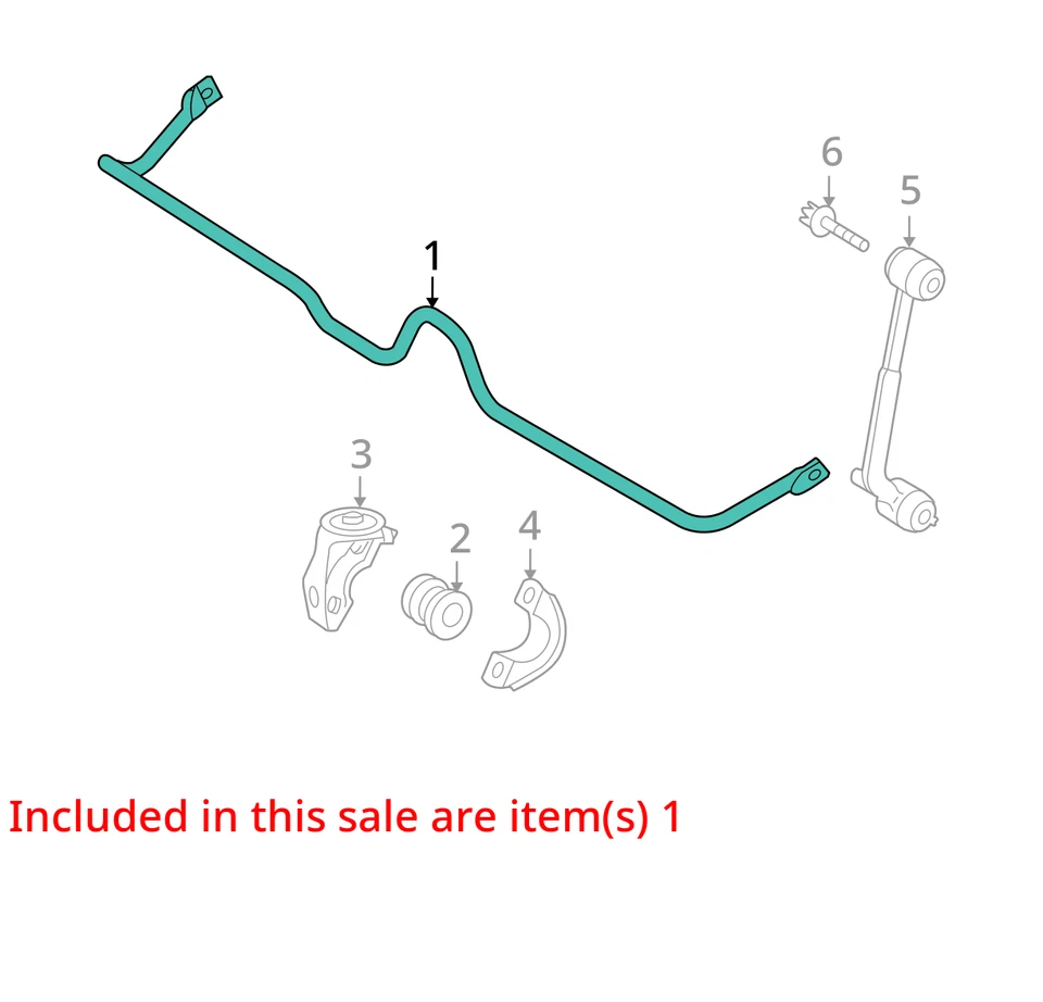 Barra estabilizadora trasera Mercedes-Benz Clase C 2004 tracción trasera fabricante de equipos originales 98 k millas - LKQ349853906 Foto 4 de 4