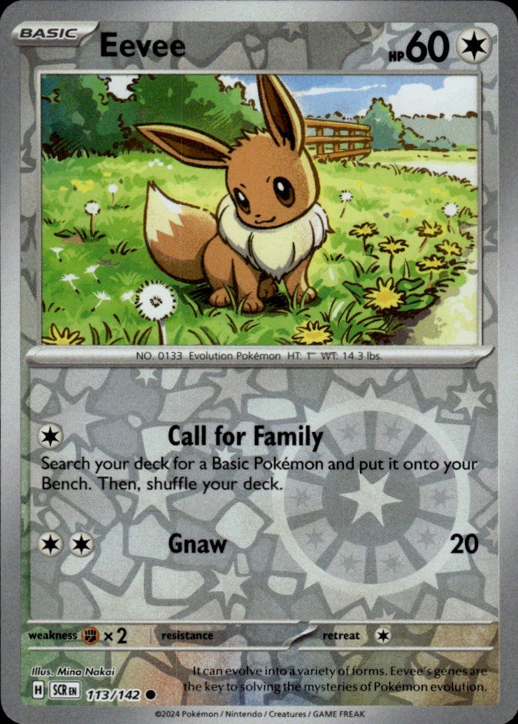 Eevee Reverse Holo Common SV07: Stellar Crown 113/142 NM