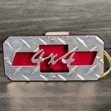 Custom Chevy Truck 4x4 Hitch Receiver Light Chrome Red Action Accessories