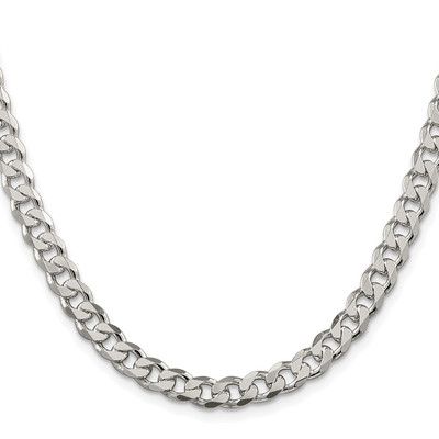【CTHY】OBJECT NECKLACE RHODIUM SILVER Sterling Silver Rhodium-plated 7mm Pav  Curb Chain Necklace 18