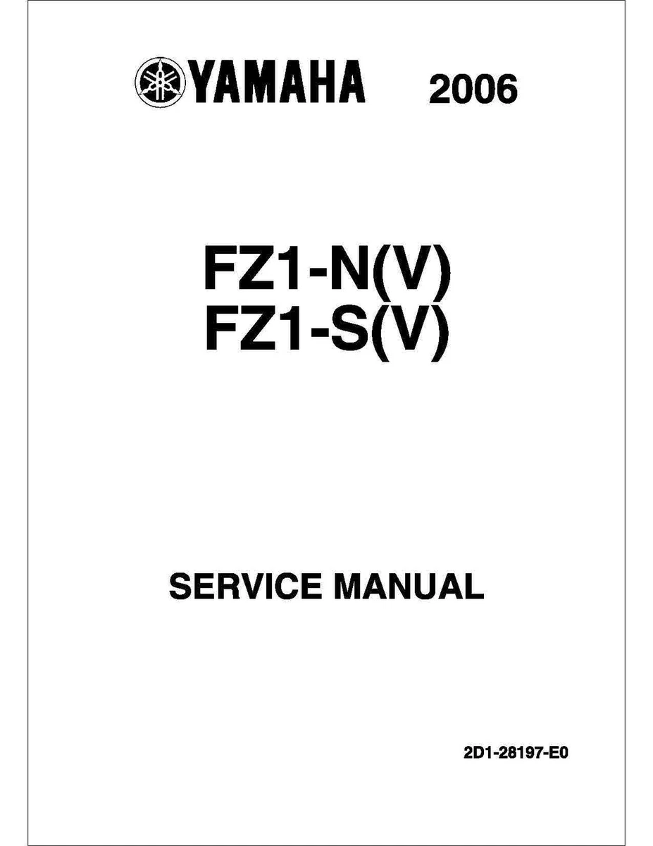 FZ1 Motorcycle Service & Repair Manuals for sale | eBay