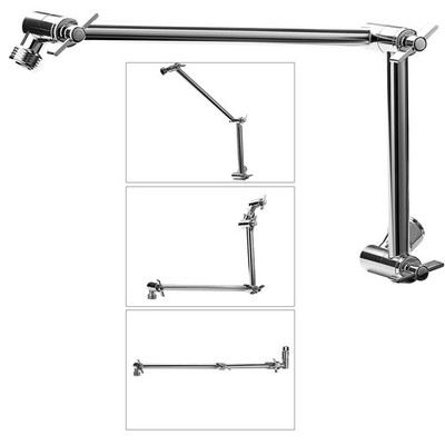Shower Head Extension Arm, 16 Inch Brass Shower Arm Extender with Flexible Adapt