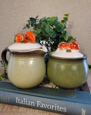 California Strawberry by Metlox Poppytrail - Vernon Creamer and Sugar with Lids