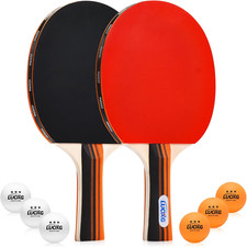 Ping Pong Paddles, Ping Pong Paddles Set of 2, Includes Paddles and Balls, Table