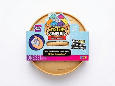 1x New! RMS Crazy Fun Squishy Bun   Glitter Edition   Mystery Dumpling Set