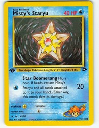 Misty's Staryu 92/132 Gym Challenge 1st Edition Common