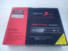 Zenith DTT901 Digital TV Tuner Converter Box W/ Remote, Cables, Manual-Brand NEW