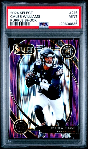 2024 Panini Select Caleb Williams #216 Purple Shock /360 PSA 9 MINT RC Bears SSP