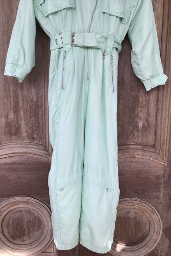 Tuta da sci vintage Steinebronn Sport Couture one piece: verde acqua - Foto 4 di 23