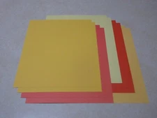 SALE!! 8.5 x 11 CARDSTOCK PAPER - SUNSET COLORS - LOT OF 10 - NEW!!