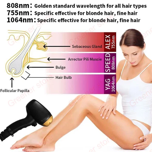 2IN1 Ice Titanium 755nm 808nm 1064nm Diode Laser Full Body Hair Removal Machine - Picture 7 of 13