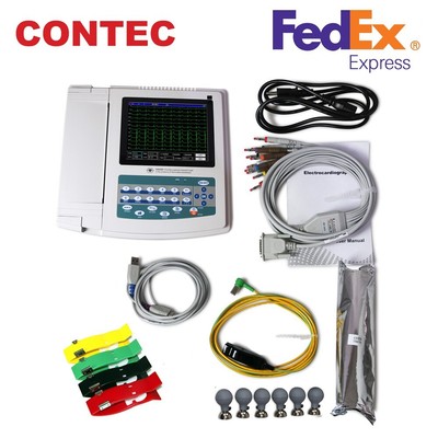 USA SHIP FDA Digital 12 Channel 12 Lead ECG/EKG Machine,touch screen,Printer