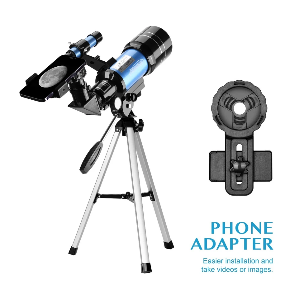 300mm Astronomical Telescope 150X with Phone Adapter Barlow Lens for Kids Gift - Image 4 of 4