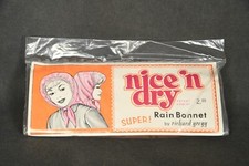 VTG 1969 Nice 'N Dry SUPER Rain Bonnet With Visor By Richard Gregg Brown NOS