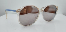 Vintage Marcolin 544-103 Blue Translucent Oval Sunglasses Italy FRAMES ONLY