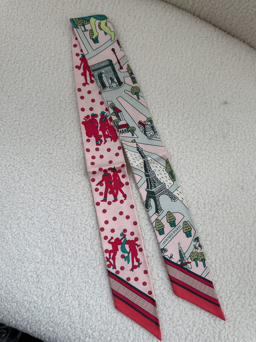 EC1 HERMES LES NOUVEAUX AMOUREUX DE PARIS LOVERS PINK TWILLY W/BOX