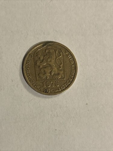 CZECHOSLOVAKIA TWENTY (20) HALÉŘŮ COIN 1975