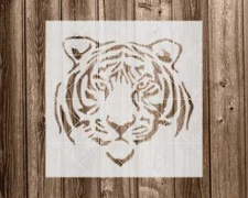 Tiger Stencil, Durable Handmade Mylar Reusable Craft Painting Template, 2312