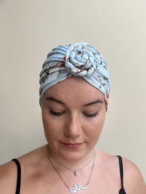 Chemo Headwear Beanie Soft Front Knot Floral Turban UK
