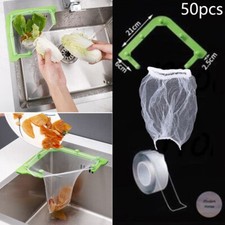 50pcs Kitchen Sink Strainer Filter Net Drain Pipe Sewer Screen Garbage Mesh Bag