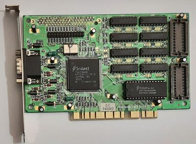 HIS 240PA100 PCI Graphics Card (Trident TGUI9440-1, 1MB, Retro, 1995)