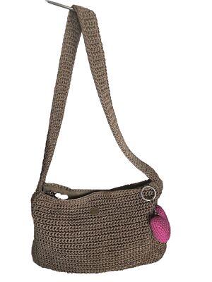 The Sak Shoulder/Hand Bag Purse With Key Hold And Decorative Heart