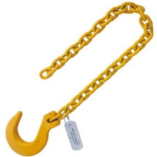 3/8"x3' G80 Foundry Hook Recovery Chain for Tow Rollback Wrecker