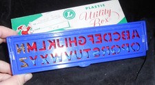 Vintage Pencil Case Plastic Box Writing on Front Nice collectible