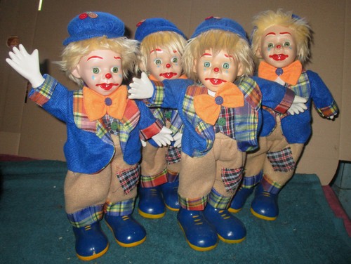 CLOWN MUSICIEN AUTOMATE EN PORCELAINE ET TISSU – 4