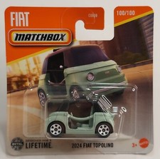 2024 Fiat Topolino 100100 Matchbox Jft01 Short Card Style Green 