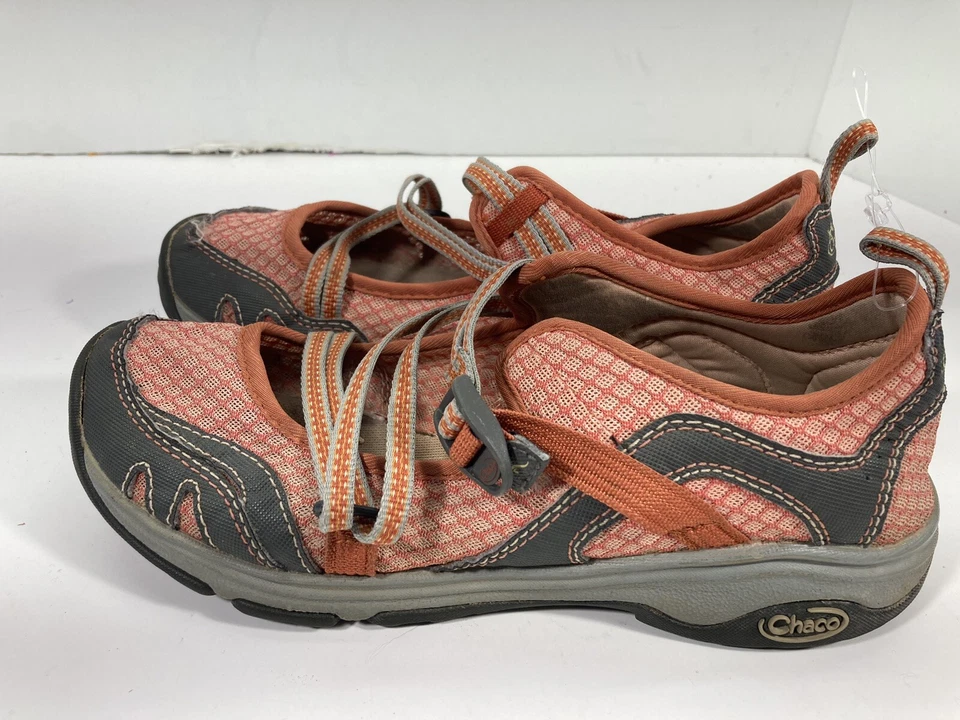 Zapatos Chaco Outcross Mary Jane para mujer talla 8 naranja correa hebilla sin cordones informales Foto 3 de 4