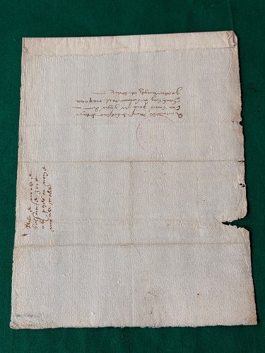 SIGNATUR DES ABTES VON BELSUNCE FÜR SEINE VERPFÄNDE DES JAHRES 1590 16. JAHRHUNDERT - Bild 5 von 6