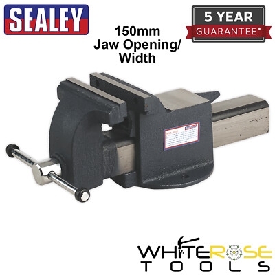 Sealey Schraubstock Ganzstahl 150 mm Backenbreite Öffnung Werkstatt Ingenieure Klemme