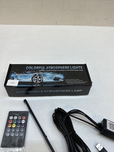4x RGB 72 LED USB Car Interior Floor Atmosphere Light Strips Bluetooth Phone APP - Picture 4 of 5