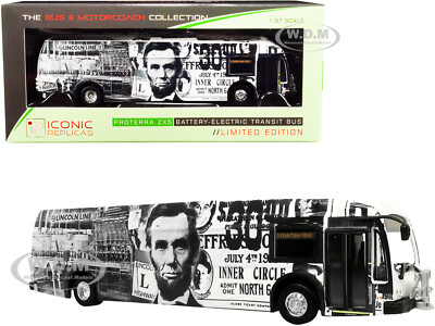 PROTERRA ZX5 ELECTRIC BUS #9 DT RENO ''LINCOLN LINE'' 1/87 ICONIC REPLICAS 87-0295