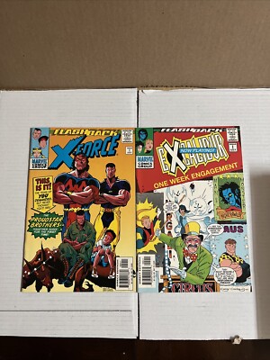Flashback Comic Lot X Force 1 , Excalibur 1 (1997) VF/NM Marvel Comics