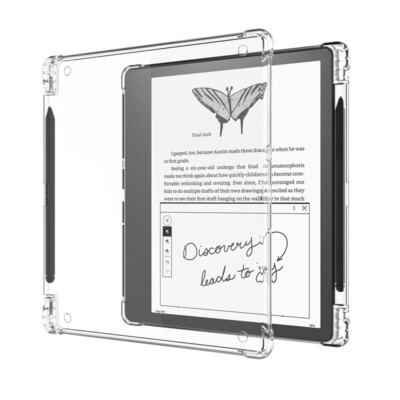 For Amazon Kindle Scribe 10.2'' Clear Case Shockproof Cover with Pencil Holder