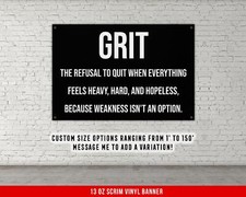 Motivational Fitness Banner for Home Gym Decor - Inspirational Weightlifting Art
