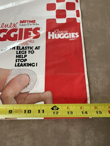 Vintage Kleenex Huggies Baby Diaper Bag Packaging RARE Prop Staging - Picture 3 of 5