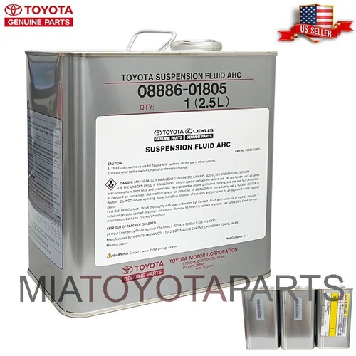 3 Pack OEM Genuine Lexus Toyota AHC Suspension Fluid 2.5 Liters 08886