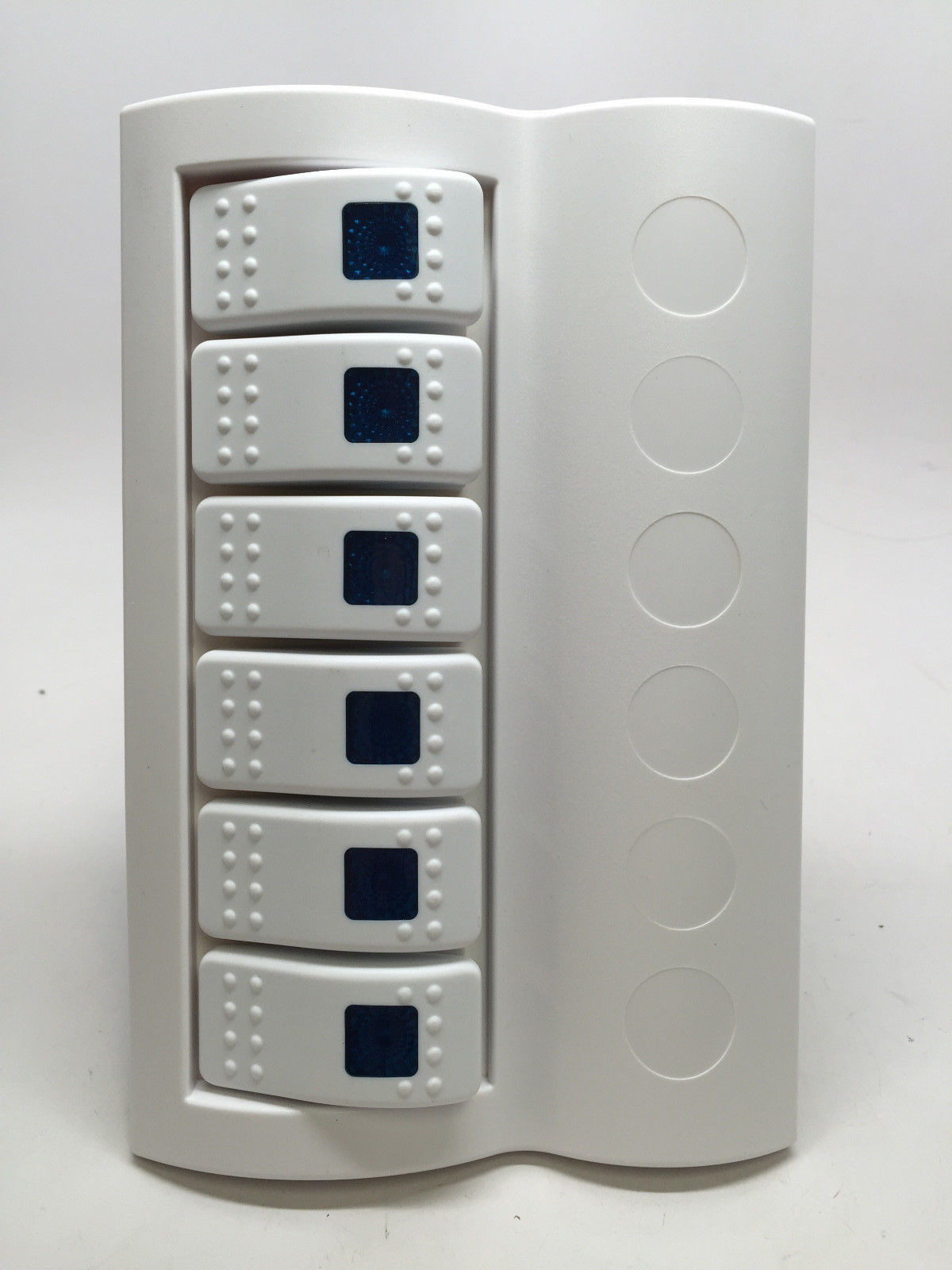 6 Gang Pactrade Marine Boat Rocker Switch Panel Circuit Breaker LED In - Foto 2