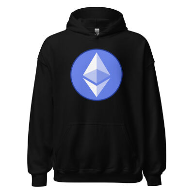 ETH Ethereum Round Logo Cryptocurrency Symbol Pullover Hoodie Sweatshirt
