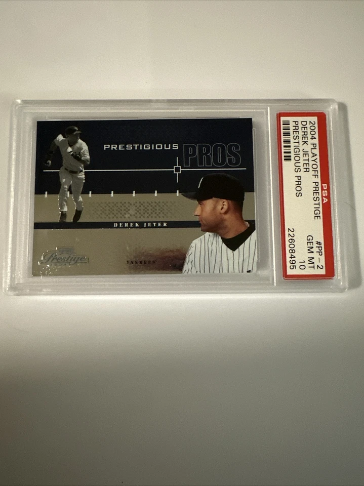 Playoff Prestige Prestigious Pros 2004 #2 Derek Jeter PSA 10 Yankees POP 12 Foto 3 de 4