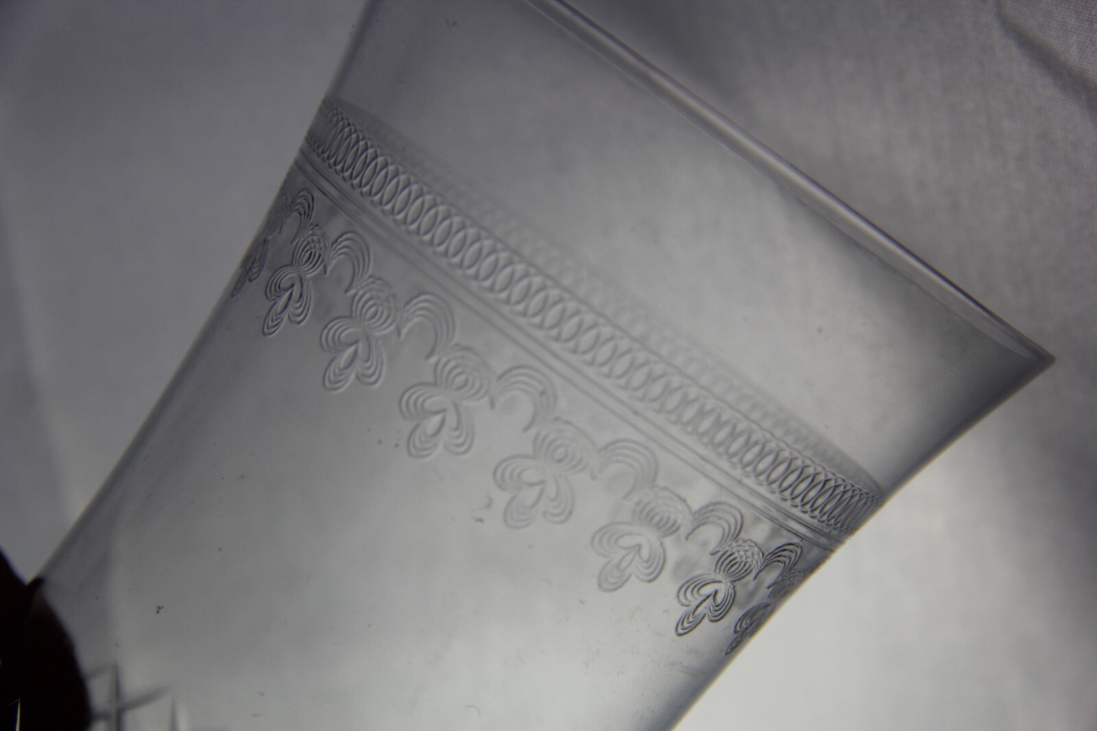 Set of 6 Antique Pall Mall Glass Lady Hamilton Pattern Tumblers