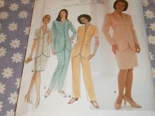 SIMPLICITY 7686 MISSES LINED LONG JACKET SKIRT PANTS PATTERN-UNCUT-12-14-16